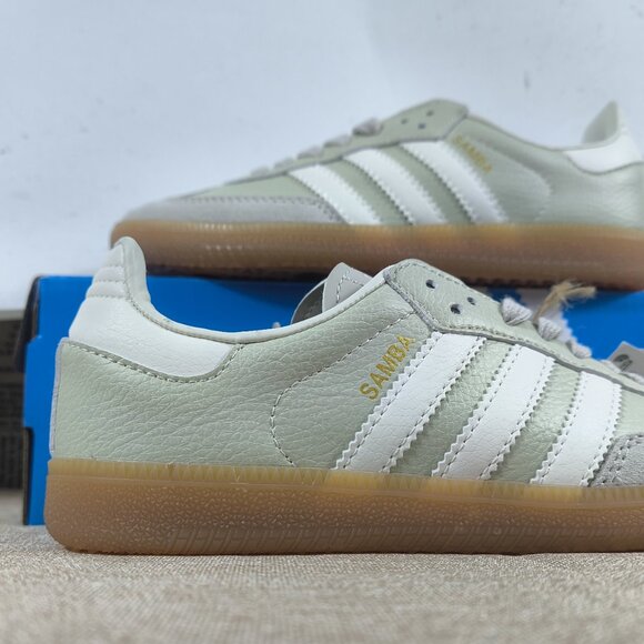 adidas Samba White and Green casual Shoes - Picture 6 of 6